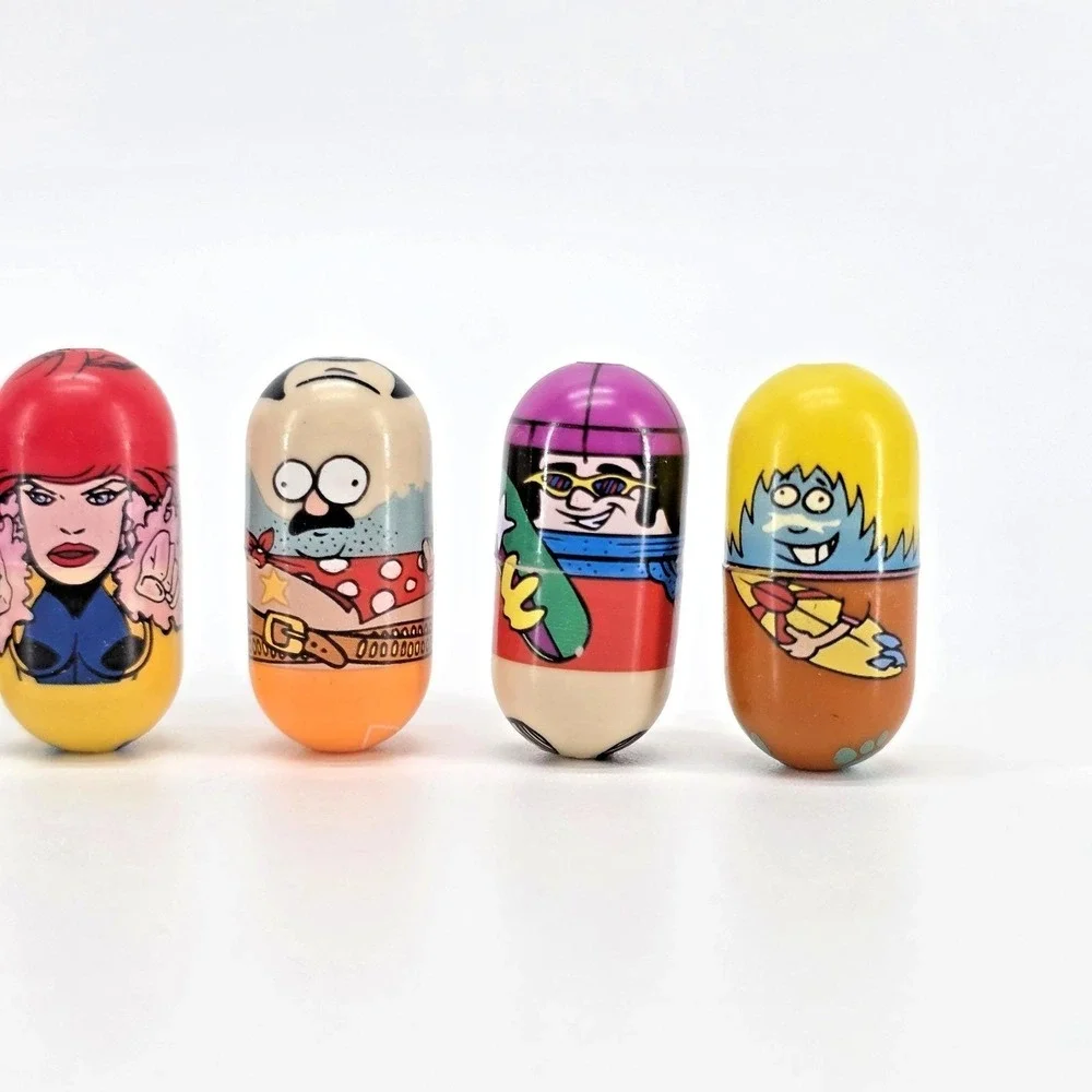 Lot of 10 Mighty Beanz Rare Marvel Heroes Loki Hawkeye Iceman X-Men Wizard Stunt